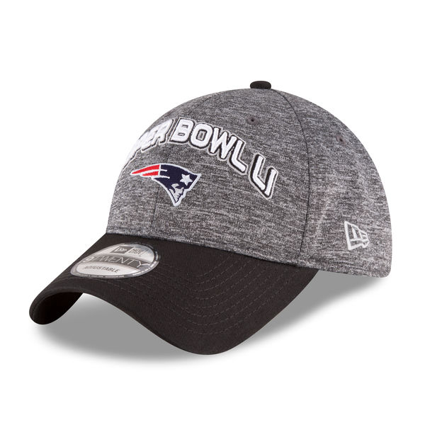New England Patriots New Era Super Bowl LI Bound 9TWENTY Adjustable Hat - Heathered Gray/Black